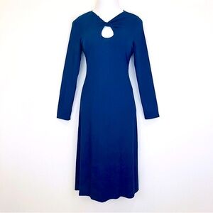 NWOT Max Studio Long Sleeve Front Twist Midi Dress